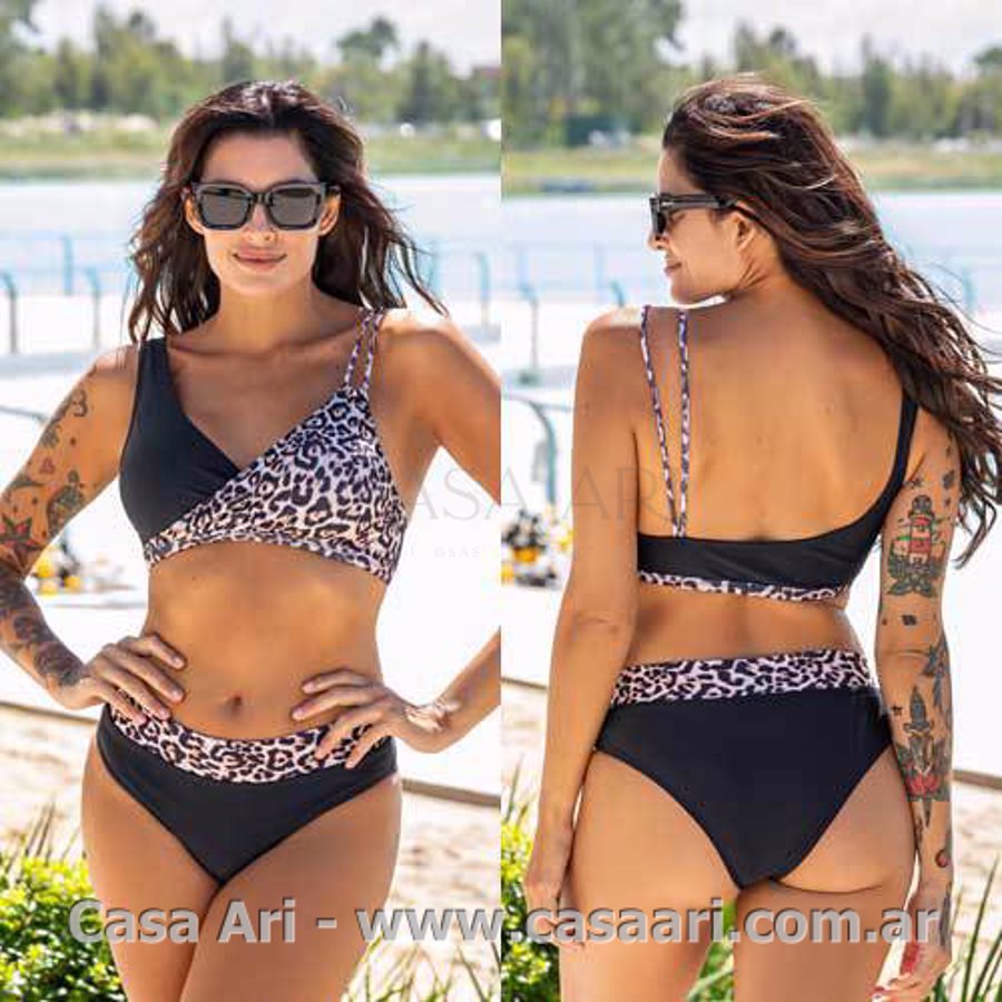 bikini combinada animal print