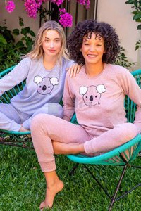 pijama m/l lanilla bordado koala