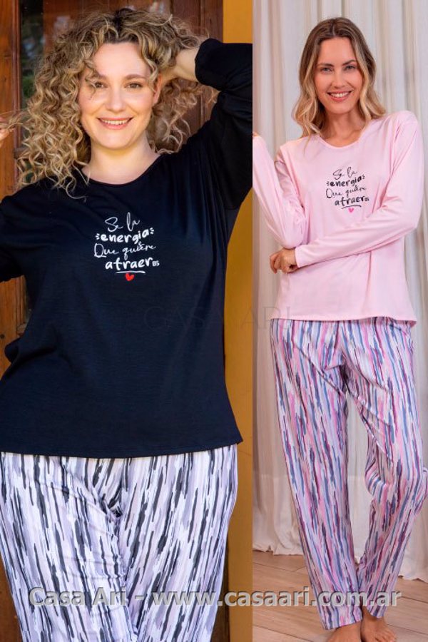 pijama m/l modal pant.estampad