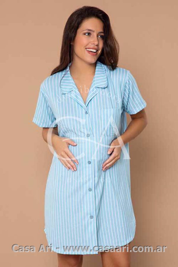 CAMISA MATERNAL M/L 5-6-7 ABOTONADA RAYA