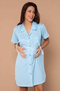 CAMISA MATERNAL M/L 5-6-7 ABOTONADA RAYA