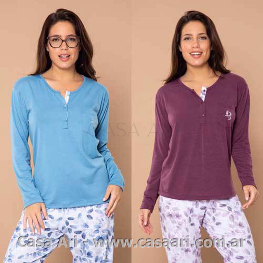 PIJAMA M/L MODAL PANTALON ESTAMPADO