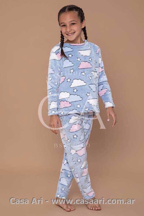 CONJUNTO NIÑA FLEECE EST.NUBES