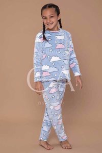 CONJUNTO NIÑA FLEECE EST.NUBES