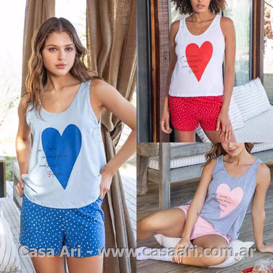 pijama modal short estampado