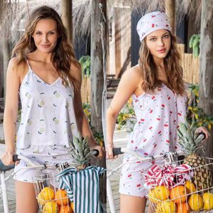 pijama modal estampado breteles
