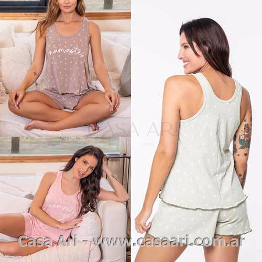 pijama amplio en modal estampado