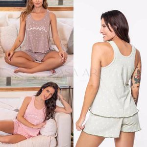 pijama amplio en modal estampado