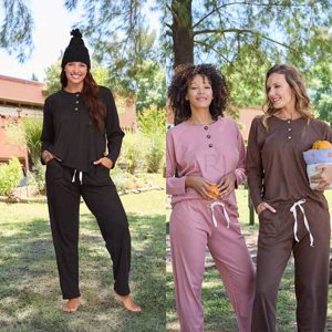 PIJAMA M/L WAFLE C/ BOTONES