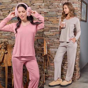 PIJAMA M/L MORLEY PANTALON C/BOLSILLOS