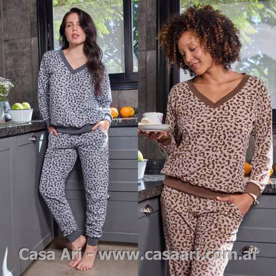 PIJAMA M/L MODAL ANIMAL PRINT