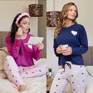 PIJAMA M/L MODAL PANTALON ESTAMPADO