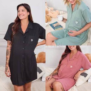 CAMISA MATERNAL MORLEY C/BORDADO