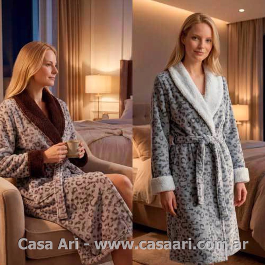 BATA ESTAMPADA ANIMAL CUELLO/PUÑO LISO