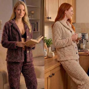 PIJAMA FLECCE ABOTONADO JACQUARD