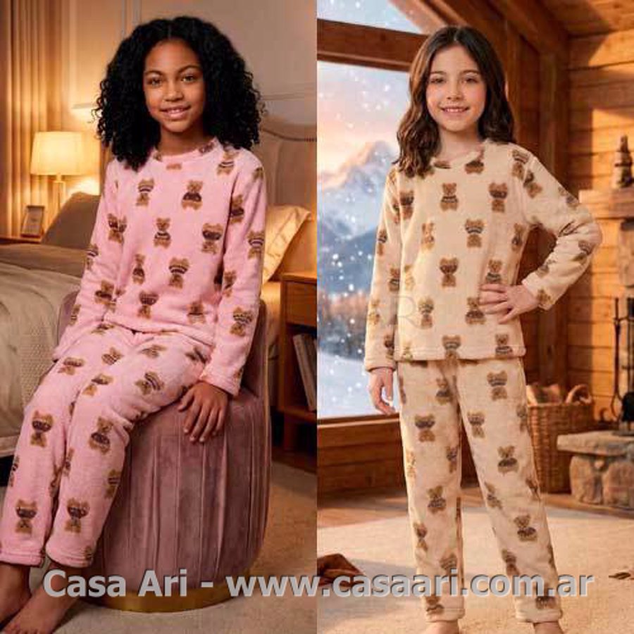 PIJAMA NIÑA FLECCE ESTAMPADA