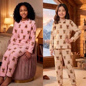 PIJAMA NIÑA FLECCE ESTAMPADA