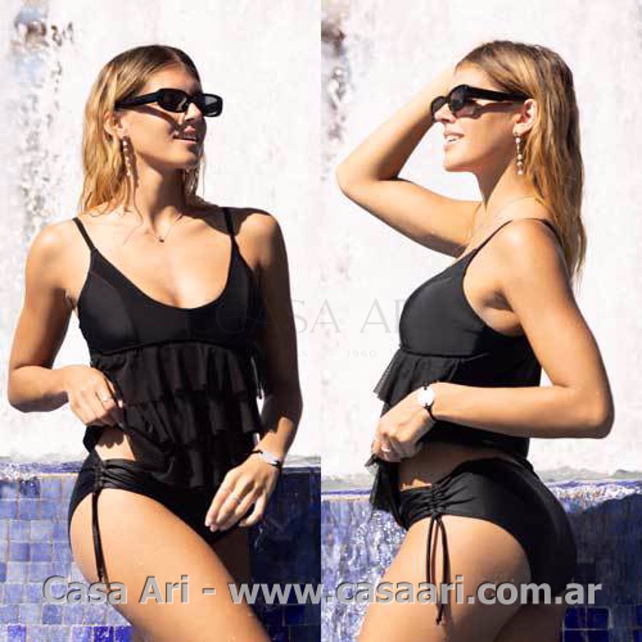 tankini c/volados t/corto