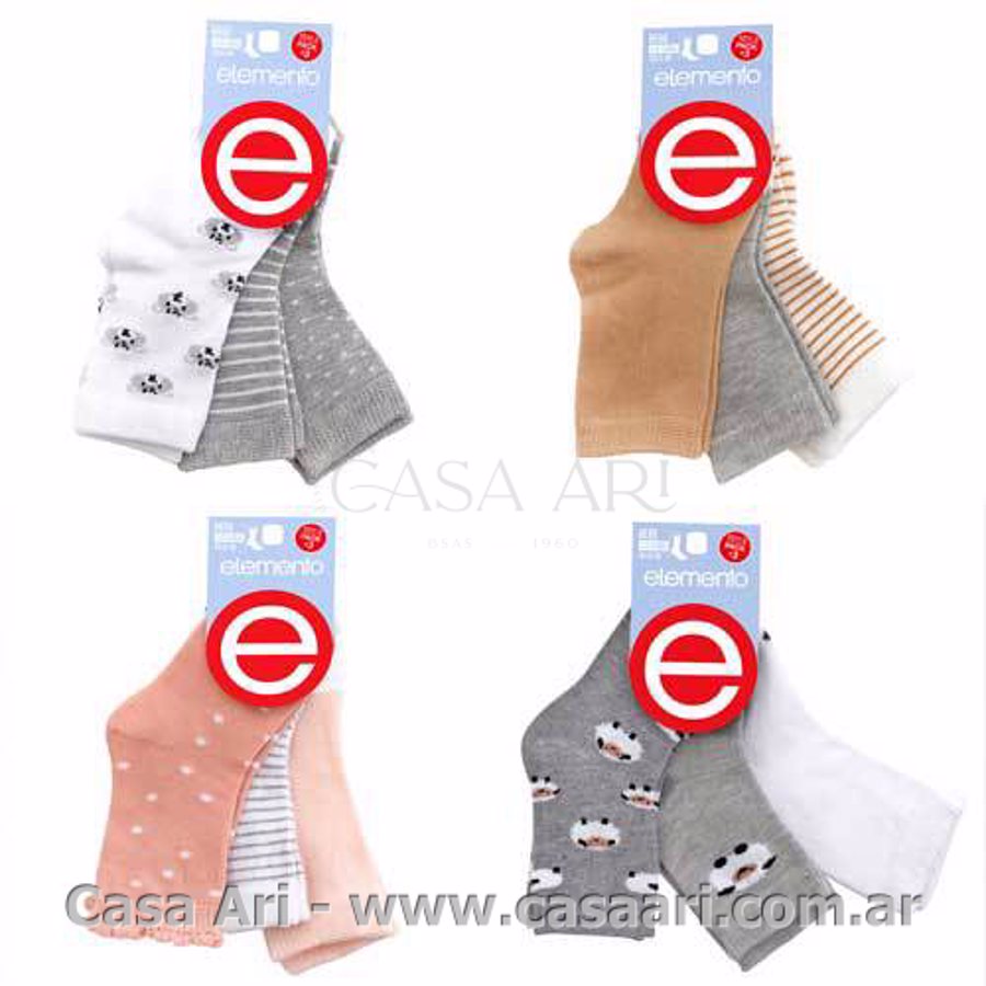 zoquete bb x3 estampado