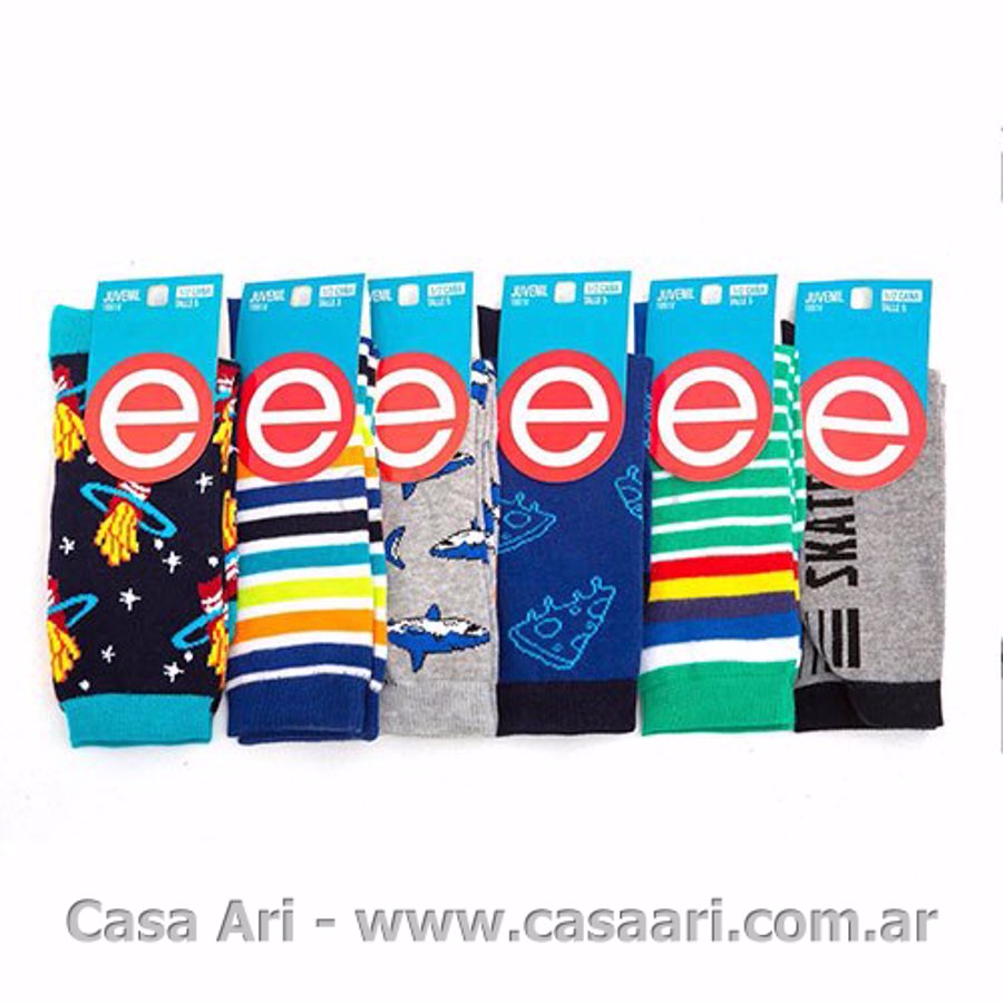 media x12 estampado juvenil