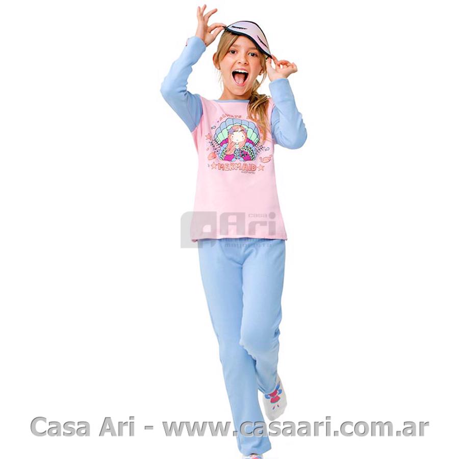 pijama m/l niña pantalon recto