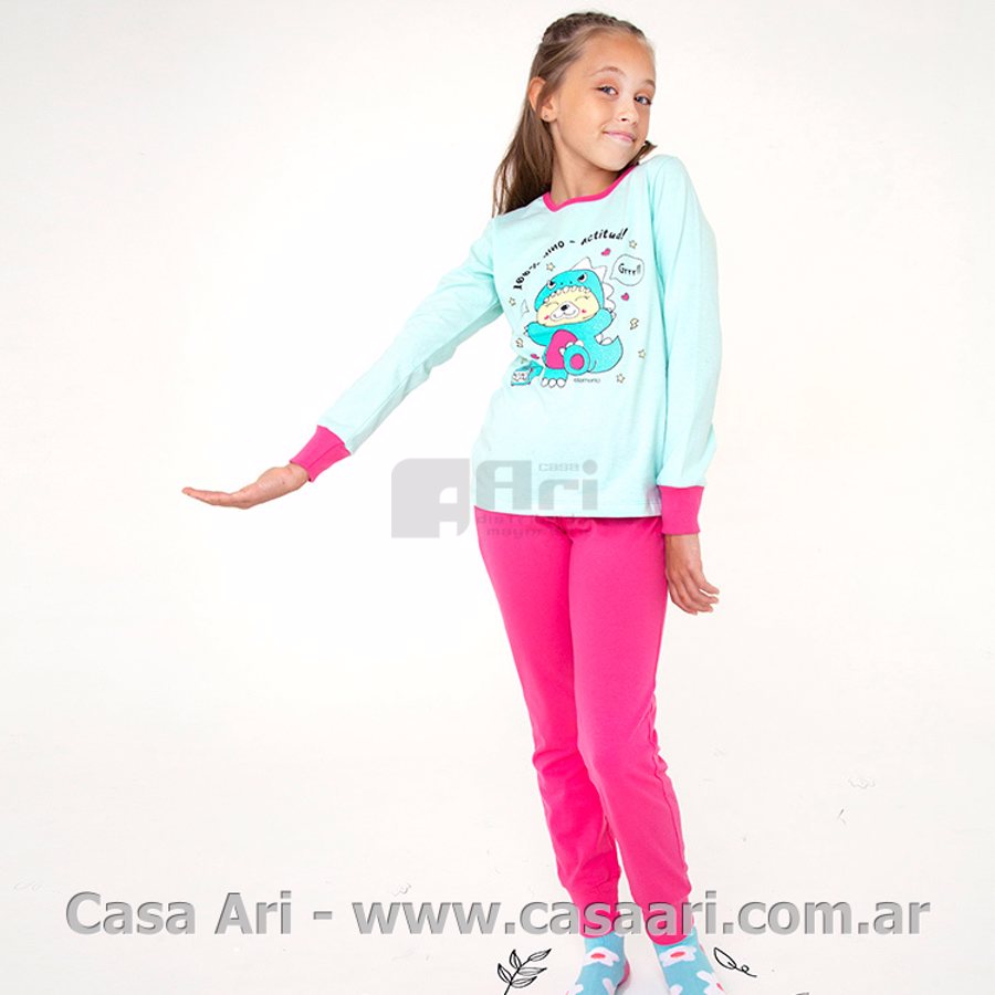 PIJAMA NIÑA M/L ALGODÓN