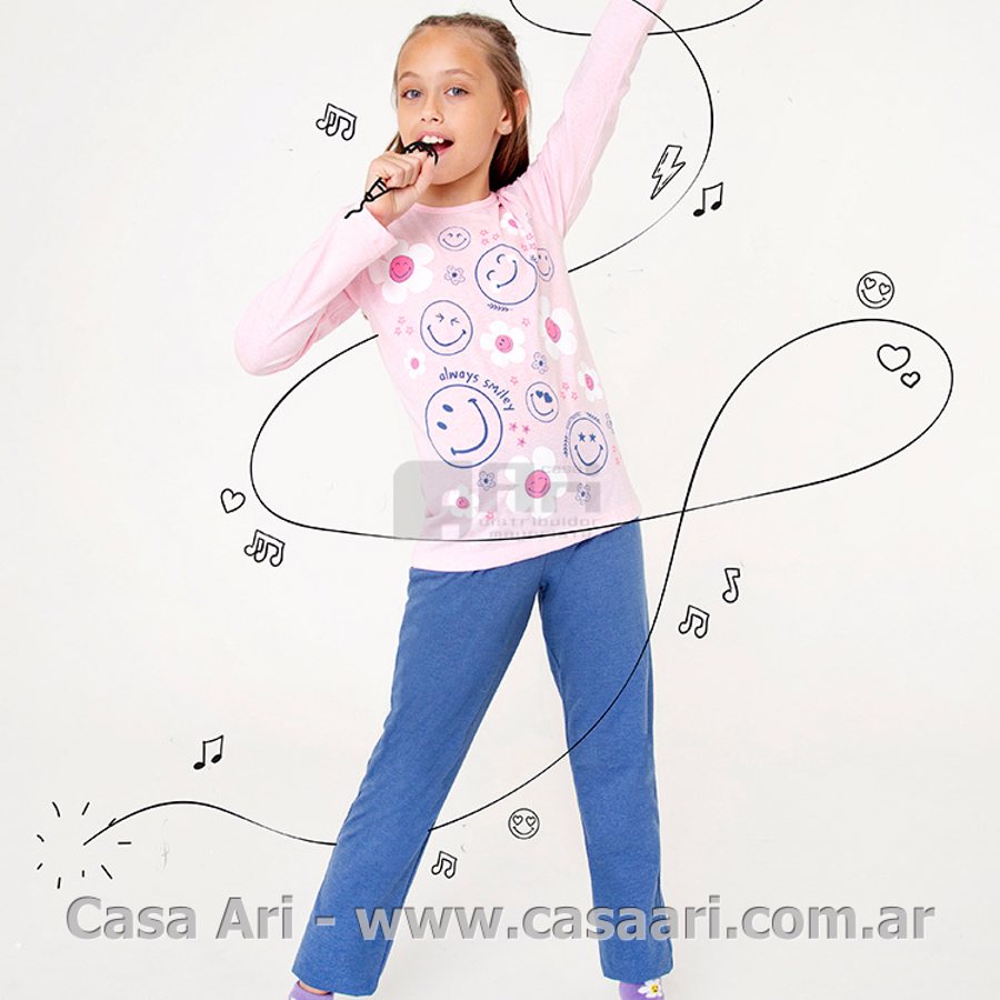 PIJAMA NIÑA M/L ALGODÓN