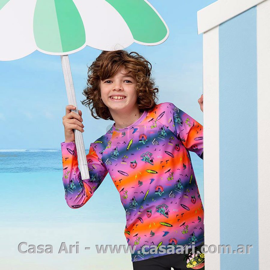 camiseta varon proteccion UV est.full