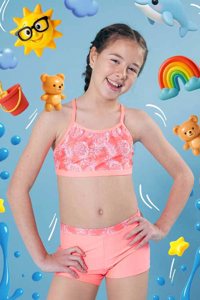 malla niña top + minishort