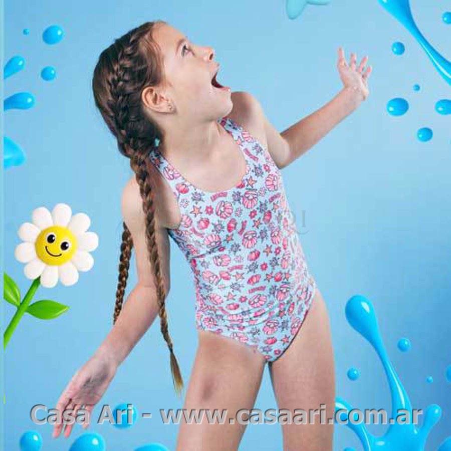 malla niña entera breteles anchos