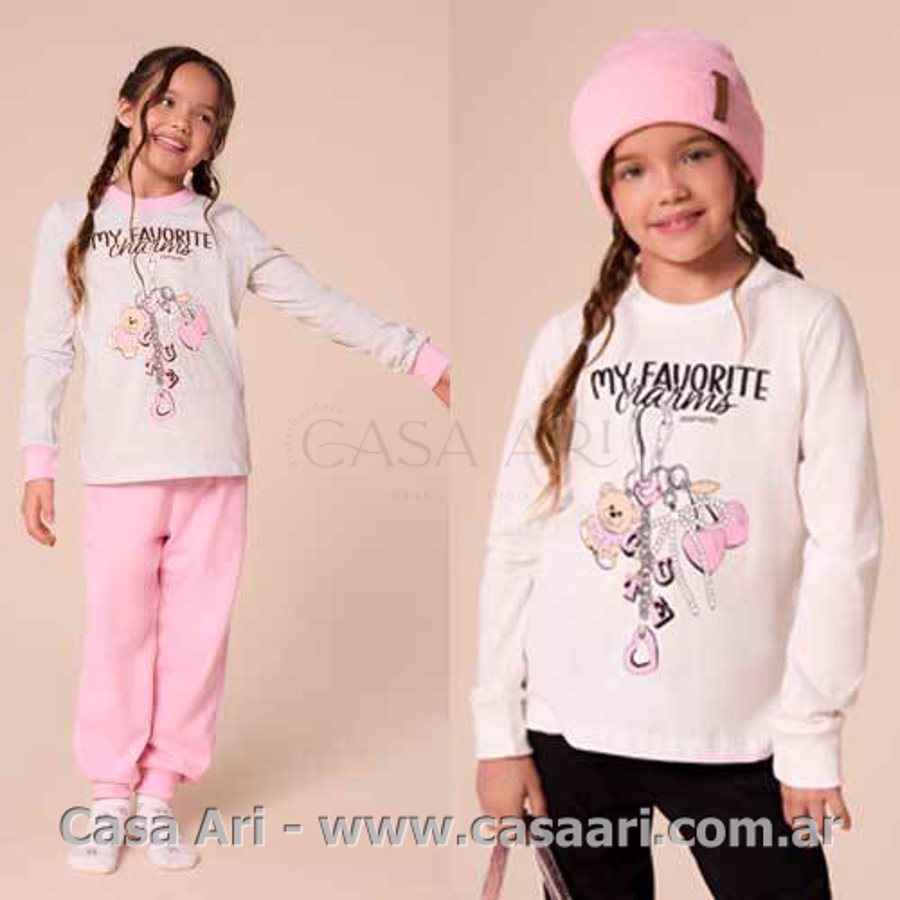 PIJAMA M/L NIÑA CHARMS JERSEY
