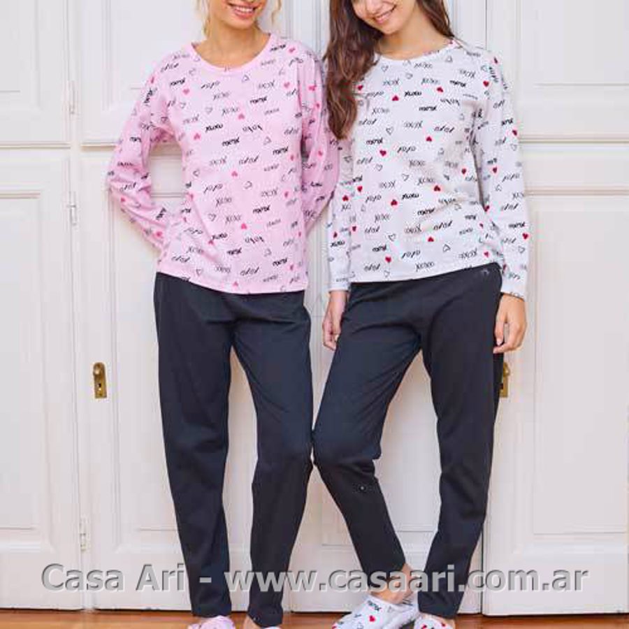 PIJAMA M/L PANTALON LISO