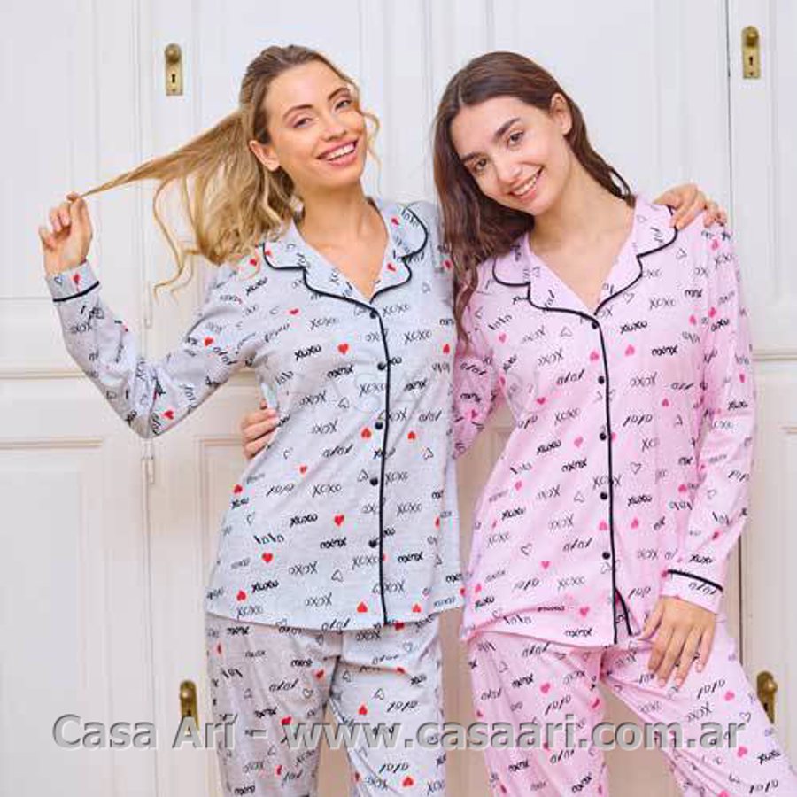 PIJAMA M/L abotonado estampado
