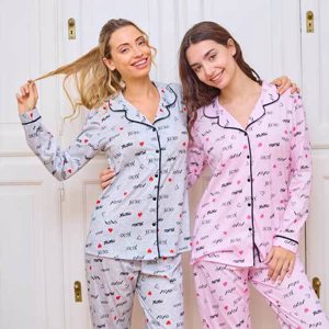 PIJAMA M/L abotonado estampado
