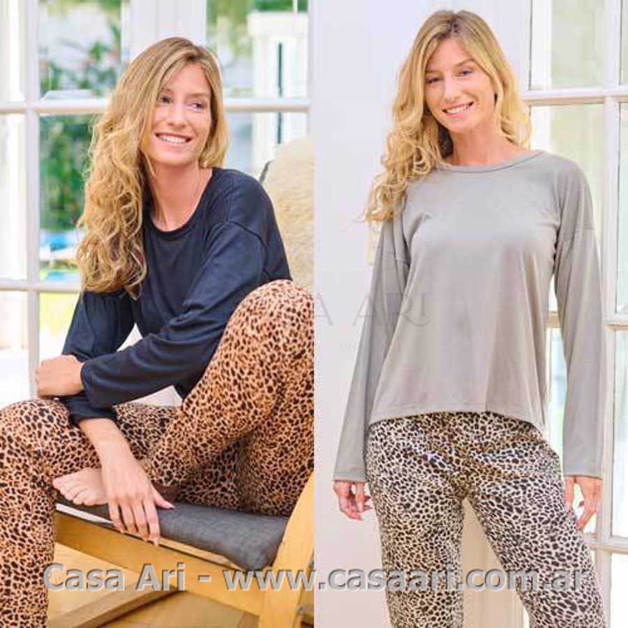 PIJAMA M/L PANTALON ESTAMPADO