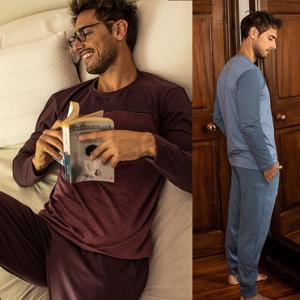 pijama m/l c/recorte bosillo