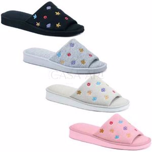 chinela dama bordada