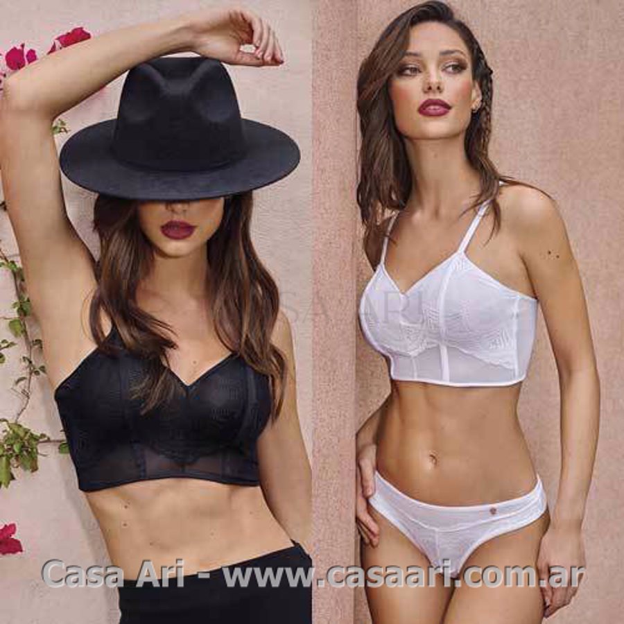 Conj top puntilla c/ less