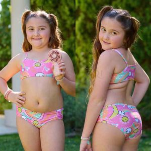 malla 2 piezas estampado