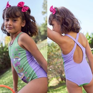 malla entera niña estampa patin