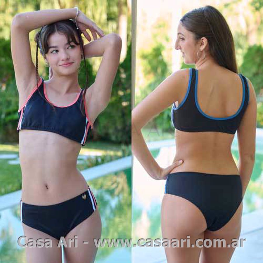 malla 2 piezas combinada  top y culote