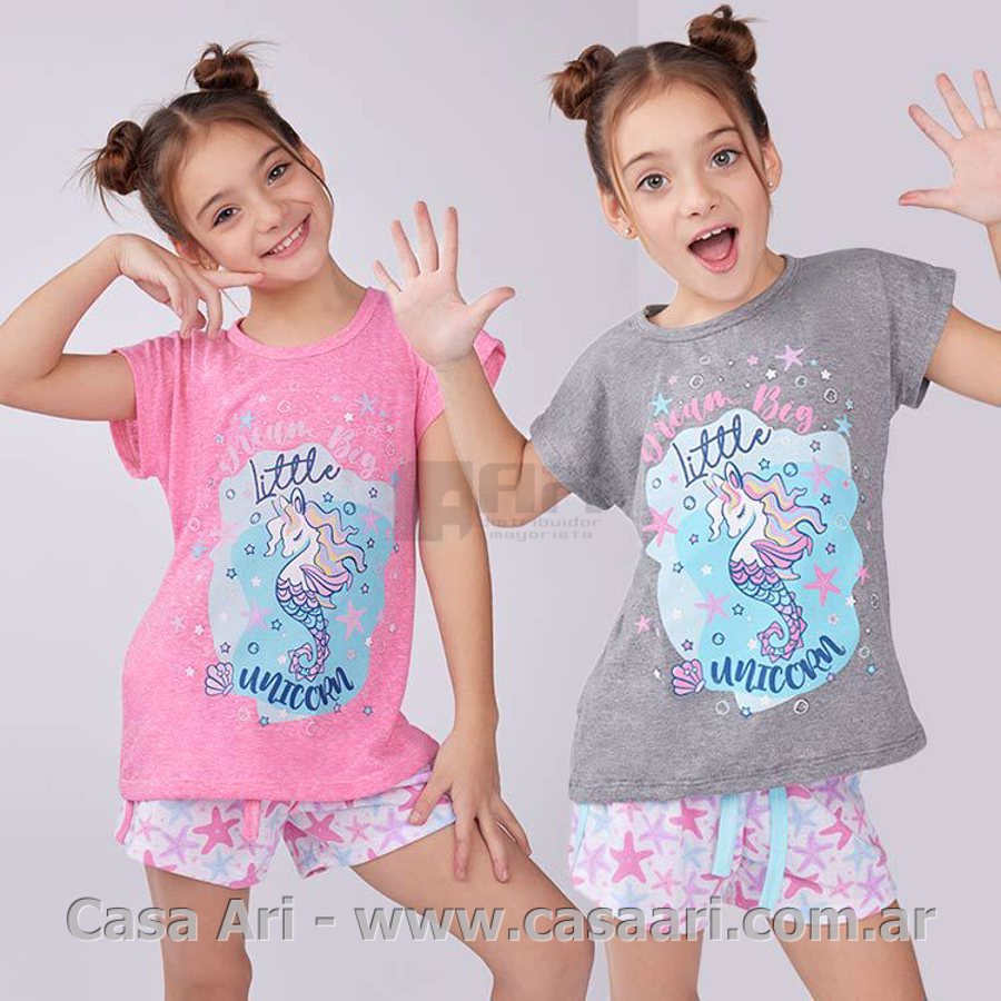 PIJAMA NIÑA ALGODON/POL.