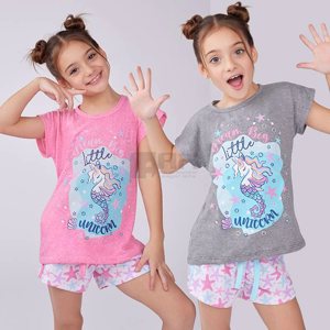 PIJAMA NIÑA ALGODON/POL.