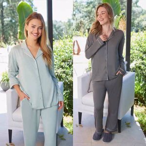 PIJAMA M/L CAMISERO ABOTONADO