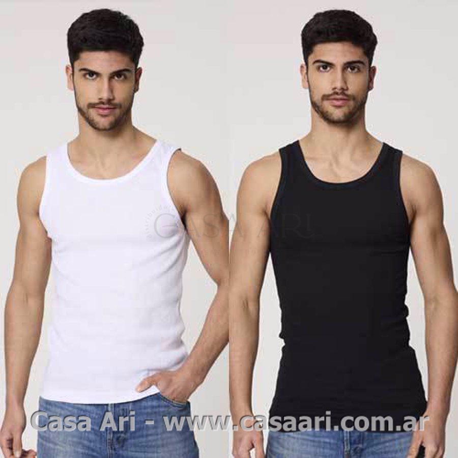 musculosa pack x2 blanco-negro