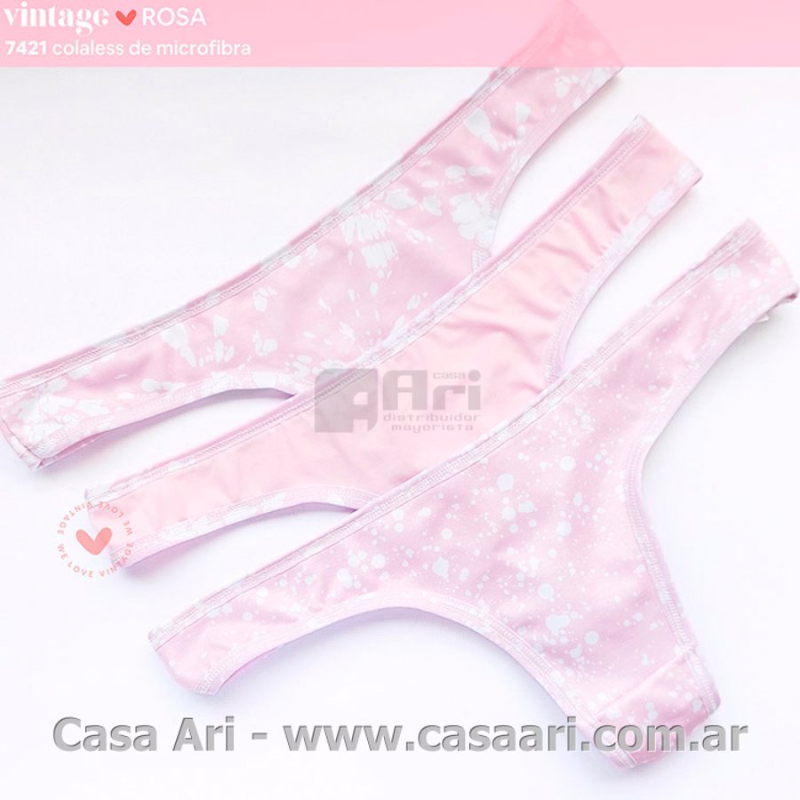 colaless rosa microfibra estampada